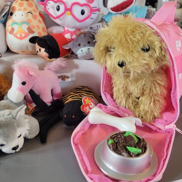 Plush Toy Lot 26pcs Mixed  Beanie Babies, TY, Hello Kitty, Preschool, Daycare - Picture 10 of 16